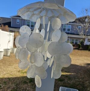 White Capiz Shell Wind Chime